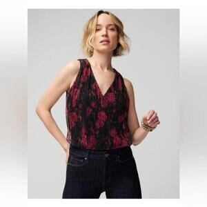 White House Black Market Isabella Roses Halter Top Blouse Sz S Romantic Gothic